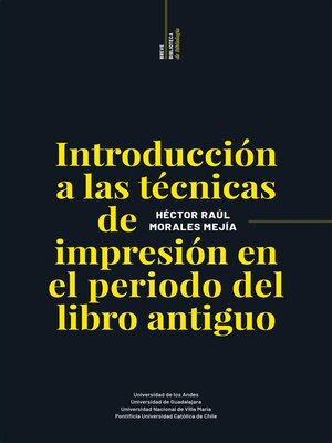 Introducción a las técnicas de impresión en el período del libro antiguo - ebook